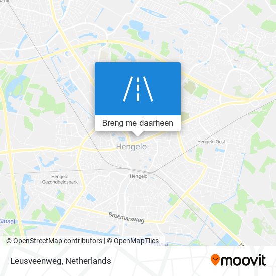 Leusveenweg kaart