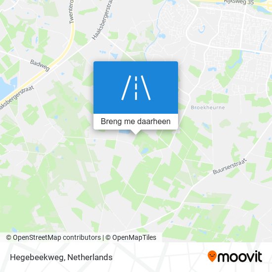 Hegebeekweg kaart