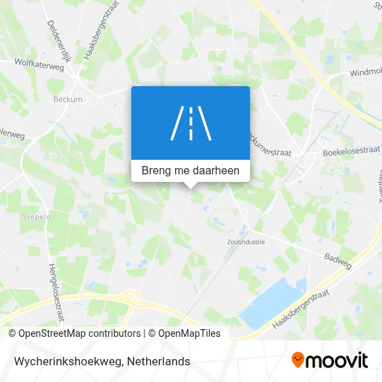 Wycherinkshoekweg kaart