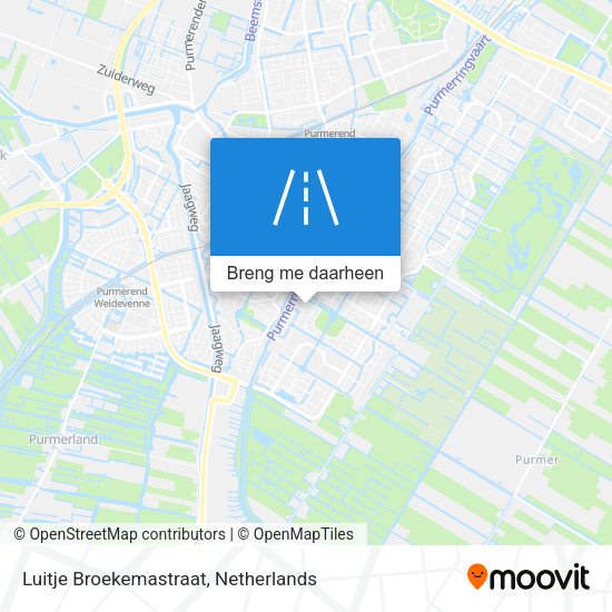 Luitje Broekemastraat kaart