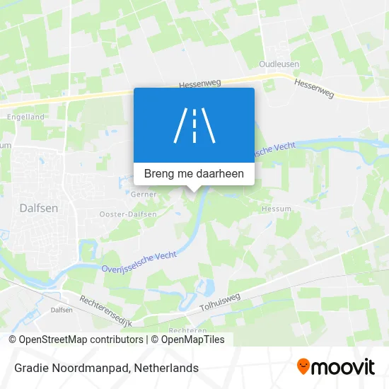 Gradie Noordmanpad kaart