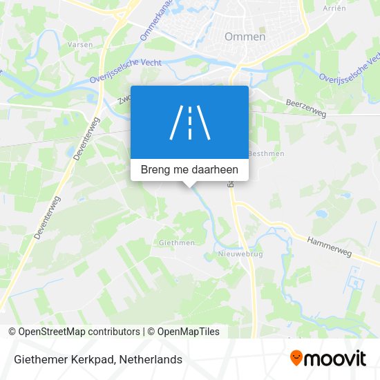 Giethemer Kerkpad kaart