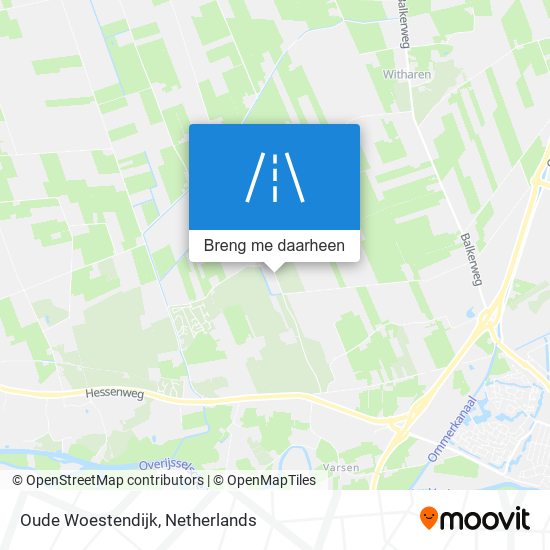 Oude Woestendijk kaart