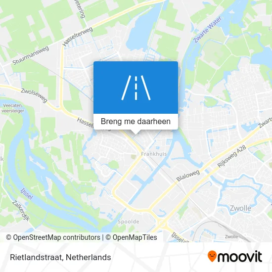 Rietlandstraat kaart