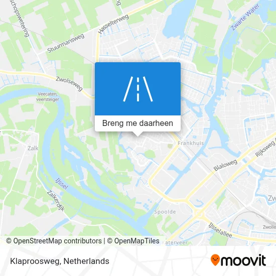 Klaproosweg kaart