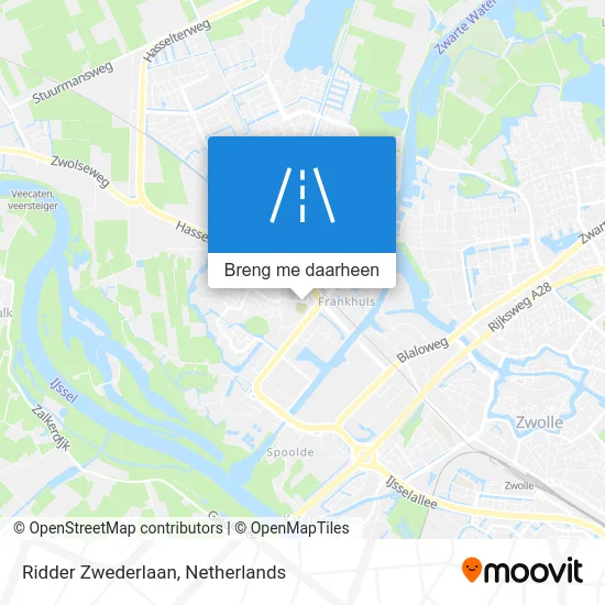 Ridder Zwederlaan kaart