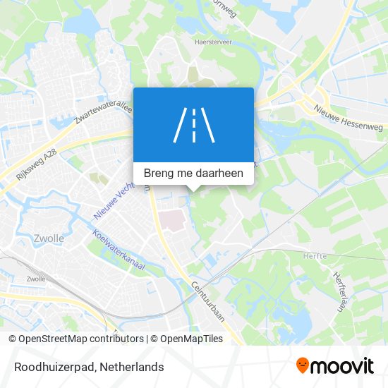 Roodhuizerpad kaart