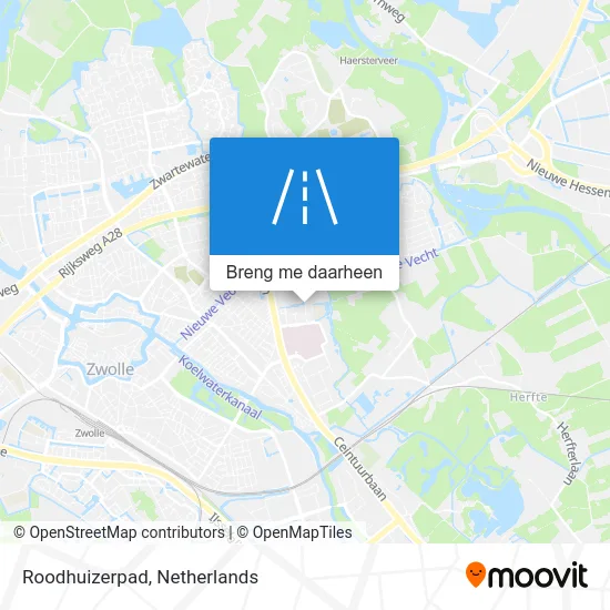 Roodhuizerpad kaart