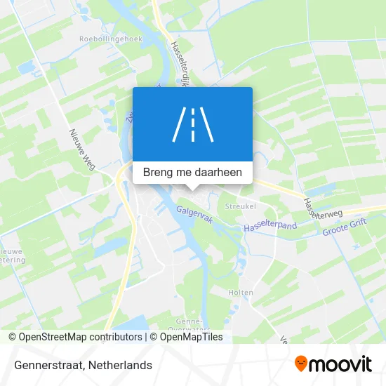 Gennerstraat kaart