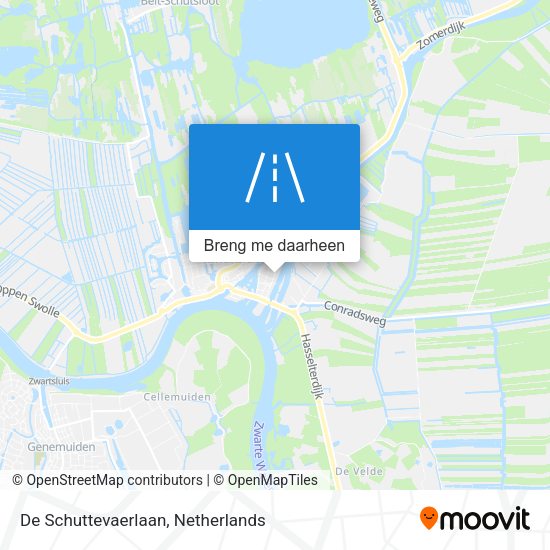De Schuttevaerlaan kaart