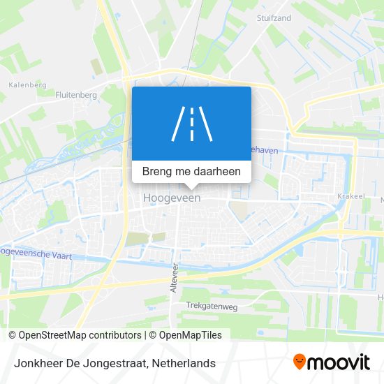 Jonkheer De Jongestraat kaart