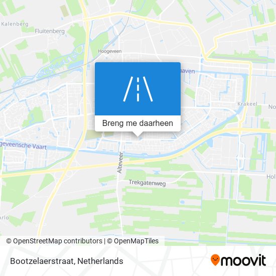 Bootzelaerstraat kaart