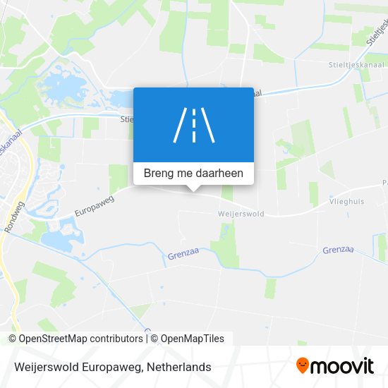 Weijerswold Europaweg kaart