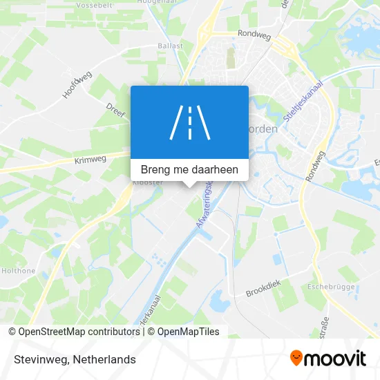 Stevinweg kaart