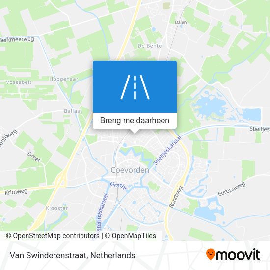 Van Swinderenstraat kaart