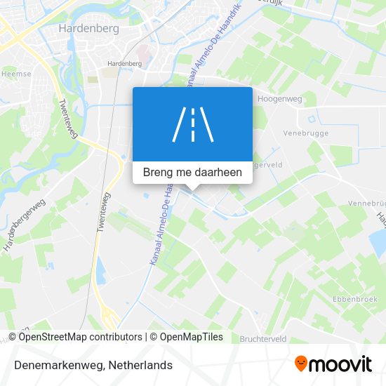 Denemarkenweg kaart
