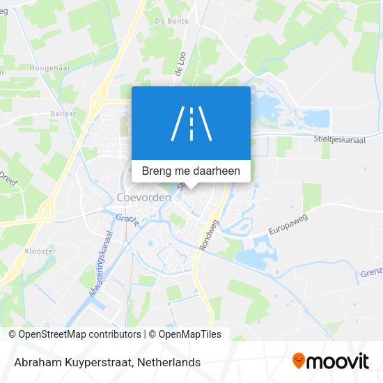 Abraham Kuyperstraat kaart