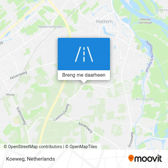 Koeweg kaart