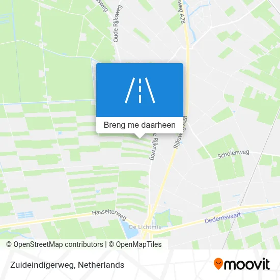 Zuideindigerweg kaart