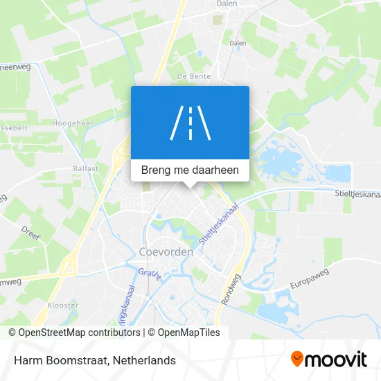 Harm Boomstraat kaart