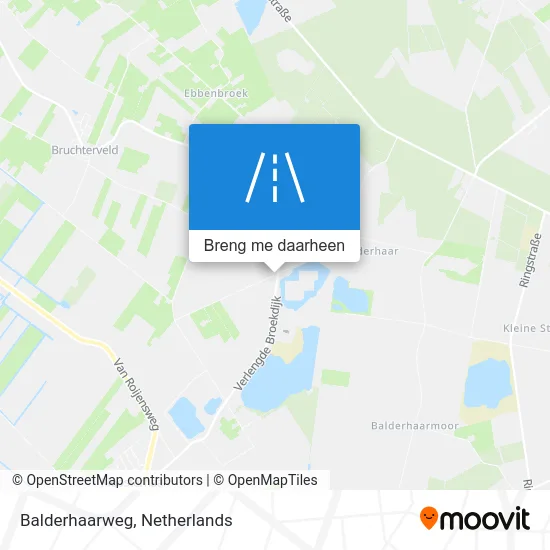 Balderhaarweg kaart