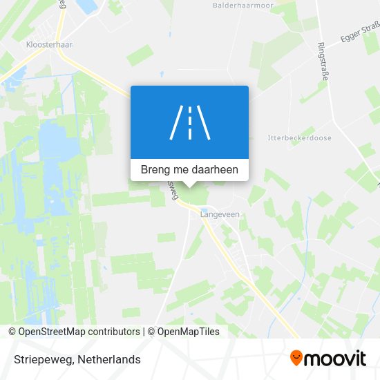 Striepeweg kaart