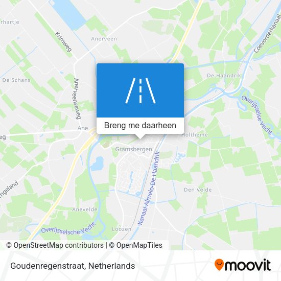 Goudenregenstraat kaart