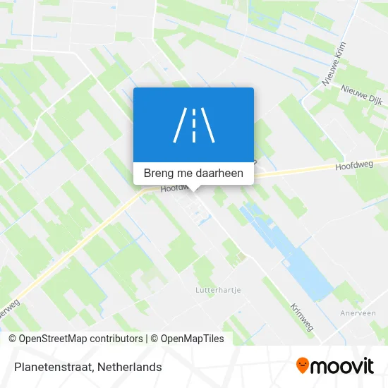 Planetenstraat kaart