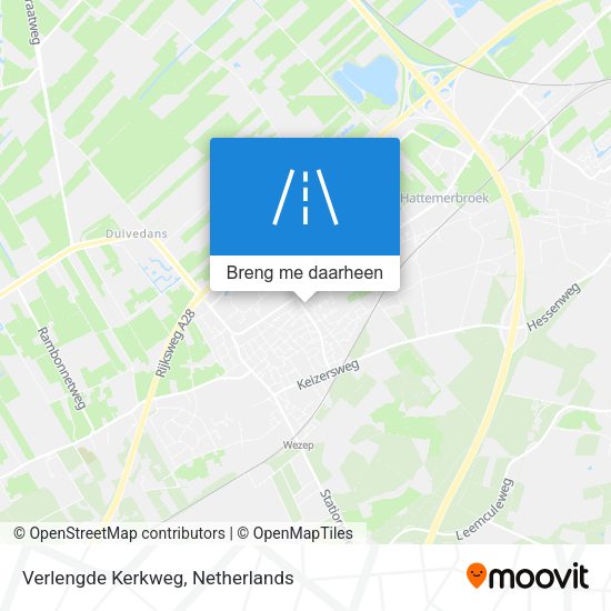 Verlengde Kerkweg kaart