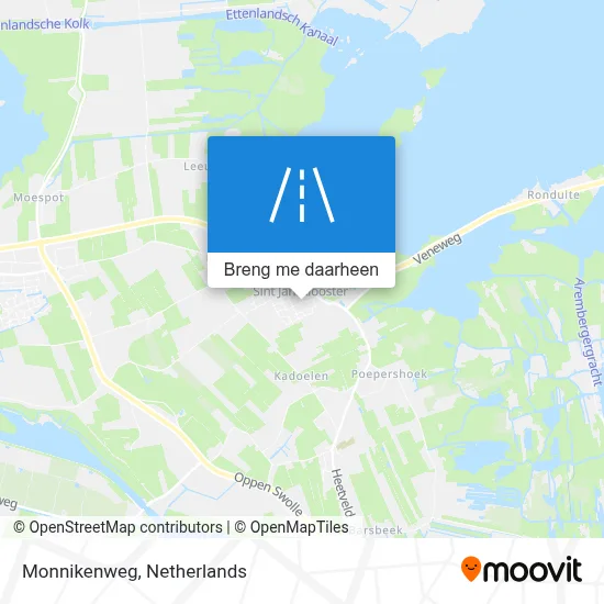 Monnikenweg kaart