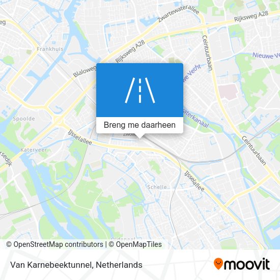 Van Karnebeektunnel kaart