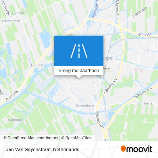 Jan Van Goyenstraat kaart