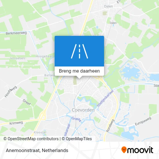 Anemoonstraat kaart