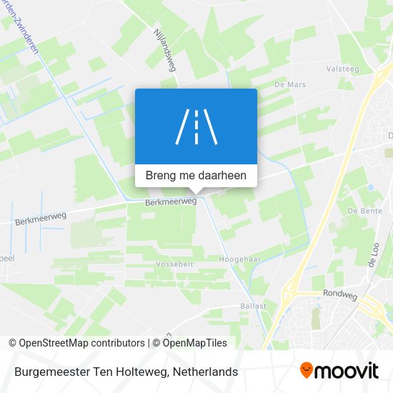 Burgemeester Ten Holteweg kaart