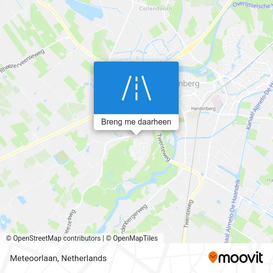 Meteoorlaan kaart