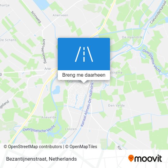 Bezantijnenstraat kaart