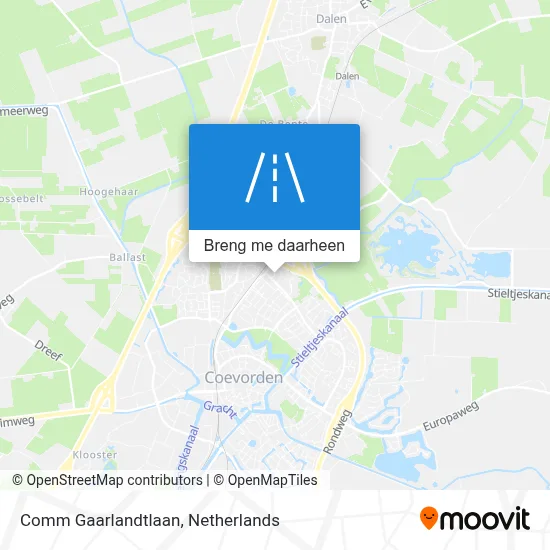 Comm Gaarlandtlaan kaart