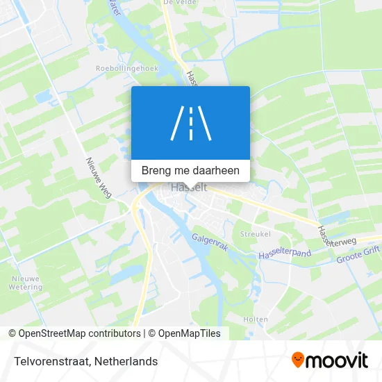 Telvorenstraat kaart