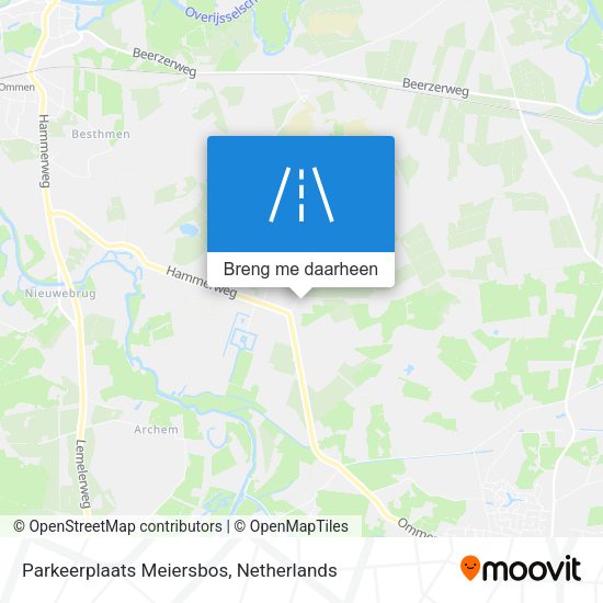 Parkeerplaats Meiersbos kaart