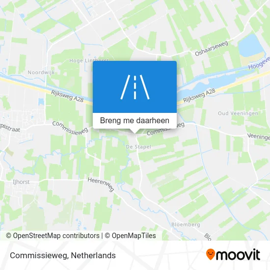 Commissieweg kaart