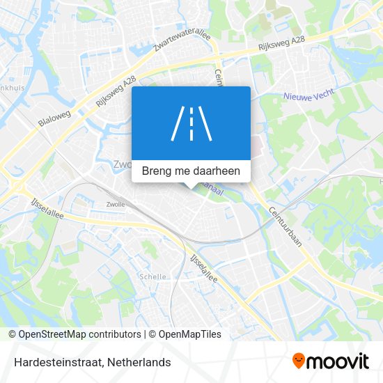 Hardesteinstraat kaart