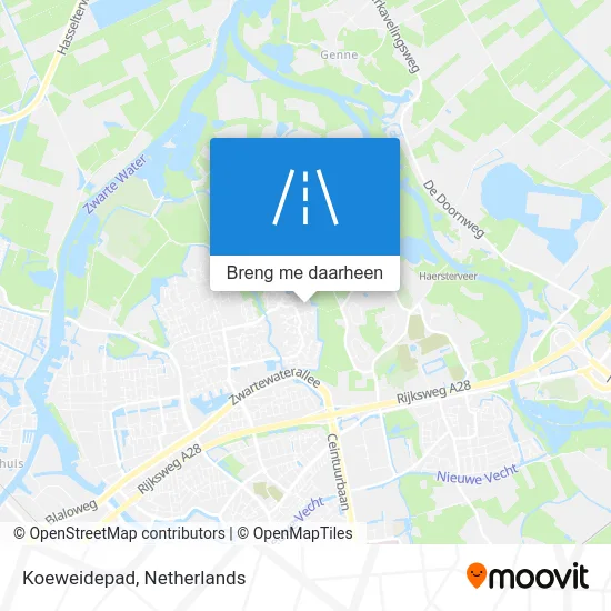 Koeweidepad kaart