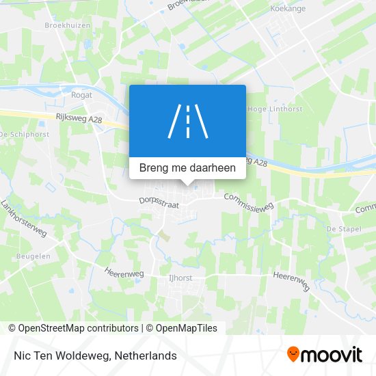 Nic Ten Woldeweg kaart
