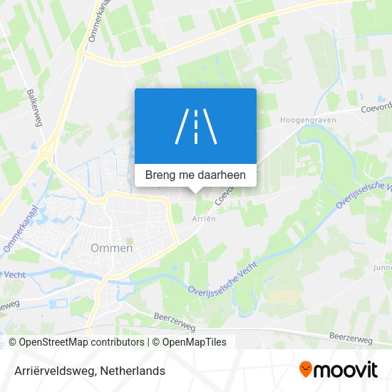 Arriërveldsweg kaart