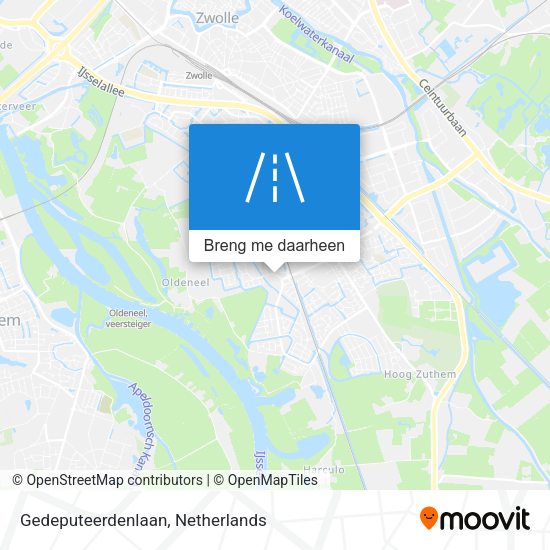 Gedeputeerdenlaan kaart