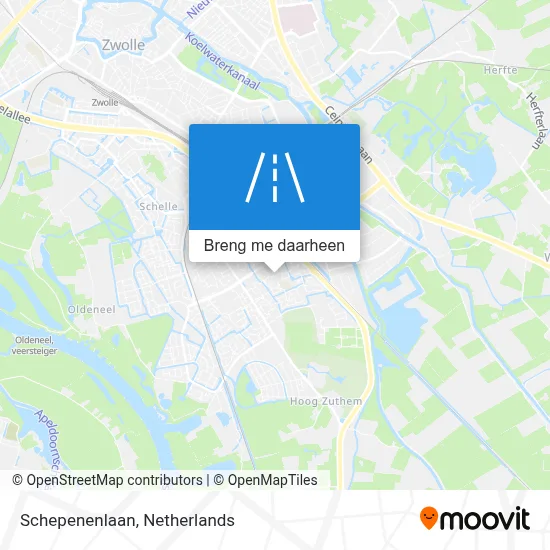 Schepenenlaan kaart