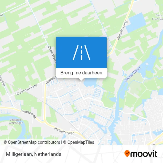 Milligerlaan kaart