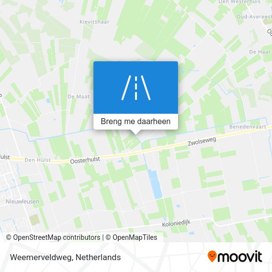 Weemerveldweg kaart