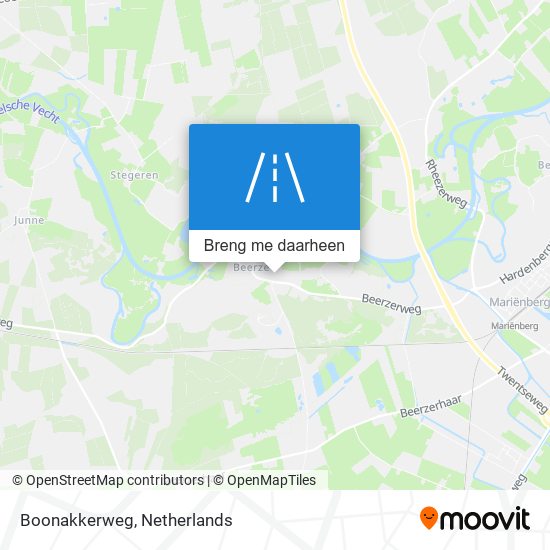 Boonakkerweg kaart