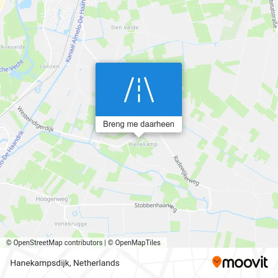 Hanekampsdijk kaart